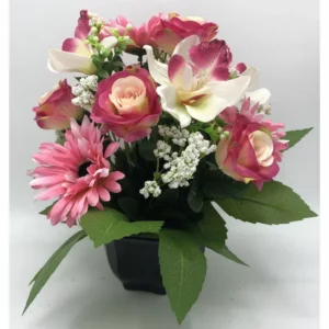 Composition de Fleurs Artificielles Lestée –Chambery ROSE