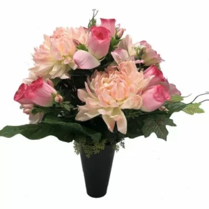 Composition de Fleurs Artificielles – Cône – Nantes ROSE
