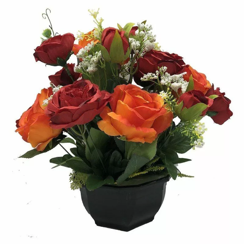 Composition de Fleurs Artificielles Lestée – Limoges ORANGE