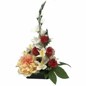 Composition de Fleurs Artificielles Lestée – Rouen ROUGE
