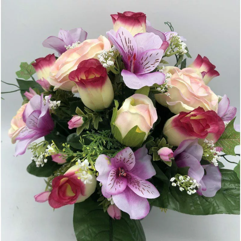 Composition de Fleurs Artificielles Lestée – Strasbourg MAUVE