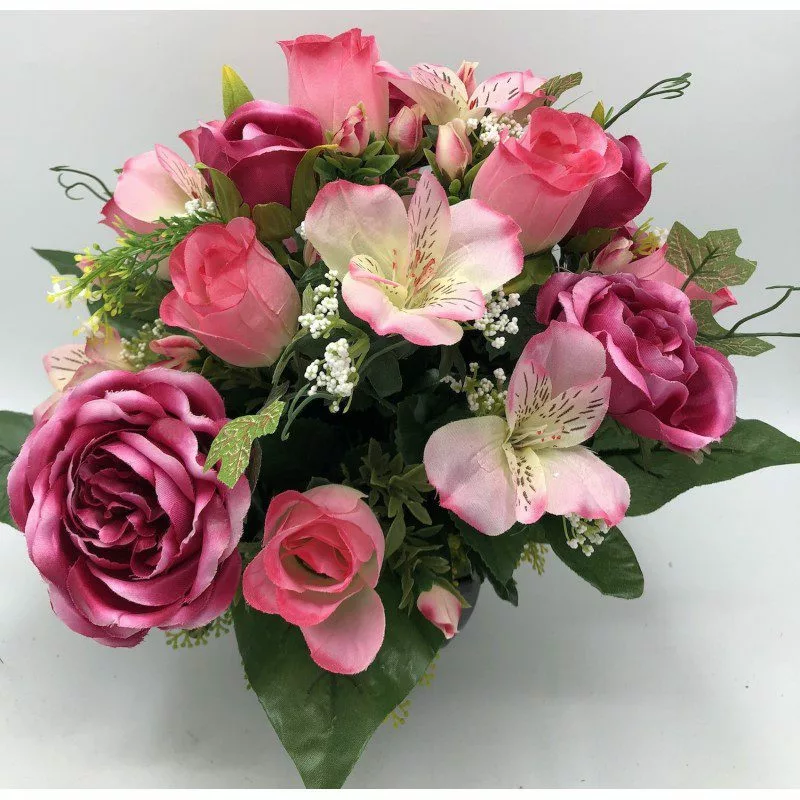 Composition de Fleurs Artificielles Lestée – Strasbourg ROSE